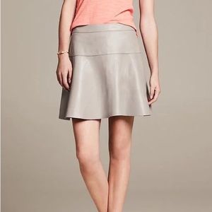 Banana Republic Leather Flare Skirt